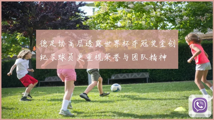 德足协高层透露世界杯夺冠奖金创纪录球员更重视荣誉与团队精神
